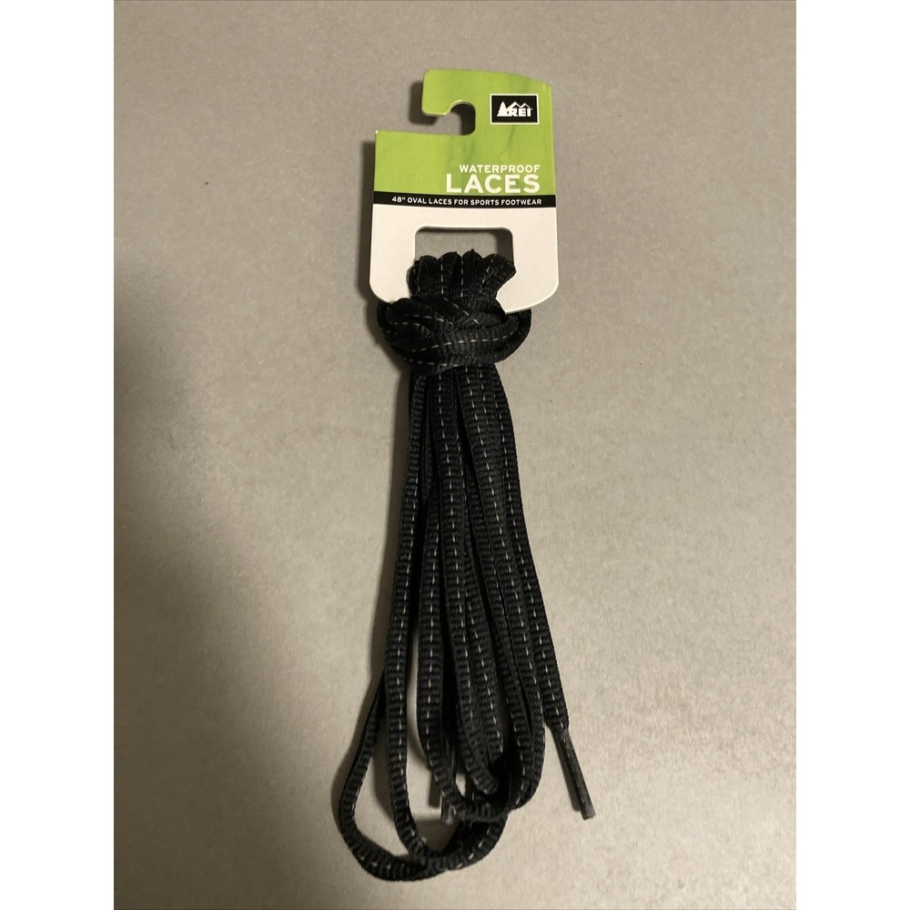REI Shoelaces Waterproof Black 48"β
